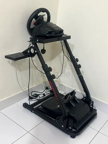 Logitech-style Racing Wheel and Pedals with Stand (Complete Set)