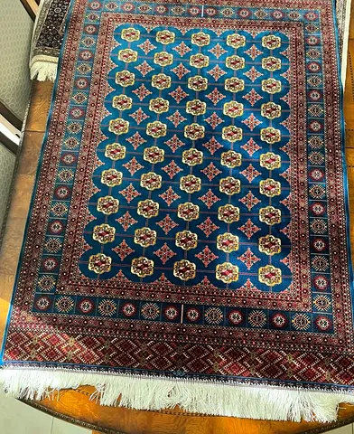 Brand new machine silk Persian-style Yellow Floral Area Rug with Fringe — Large