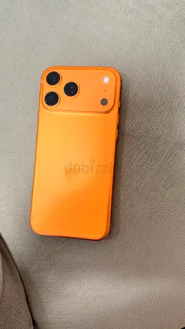 Orange Apple iPhone with Protective Case