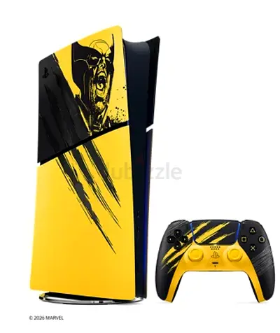 Custom Marvel Wolverine Themed PlayStation 5 Console with Matching Controller