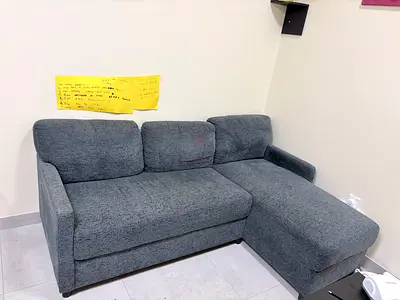 Gray L-shaped 3-seater Sofa with Chaise - Good Condition