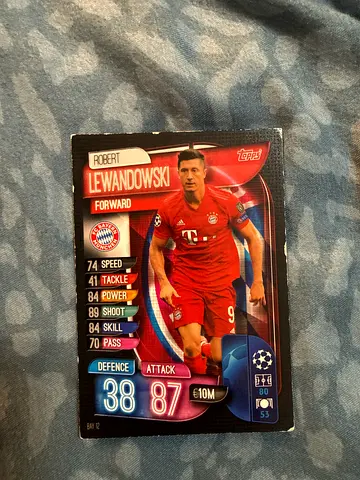 Robert Lewandowski Topps Match Attax Champions League Trading Card