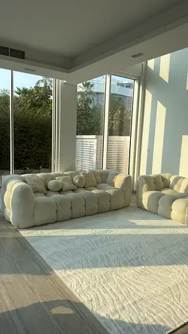 White Chunky Modular Sofa — Plush 3-Seater / Corner Section