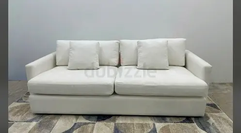 Excellent condition Crate and barrel 3 Seater Sofa Beige