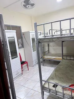 Room-  Male Bachelors- 6 in room- fully furnished- Separate washroom - 2 mints from Ghubaiba