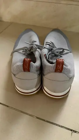 Light grey casual sneakers, used, size 46