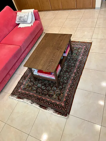 Silk machine Middle Eastern small rug (approx. 120x180cm) - good condition