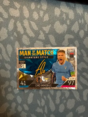 Ciro Immobile Man of the Match Signature Trading Card