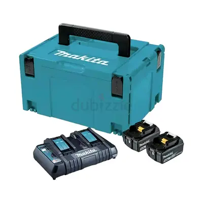MAKITA POWER SOURCE KIT 3 PIN BL1850B X 2 DC18RD - 5.0Ah