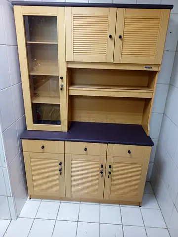 Brand new Wooden Kitchen Buffet and Storage Cabinet with Glass Displaye