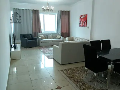 For Sale | 2-Bedroom Apartment with Living Room in Al Reeds Tower, Al Taawun Open Sea View.
