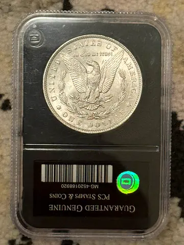 Authenticated Morgan Silver Dollar (Encapsulated) - US Coin 1889 P