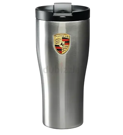 original Stainless Steel Porsche Travel Mug - Insulated, 450ml, purchased in mall of the Emirates