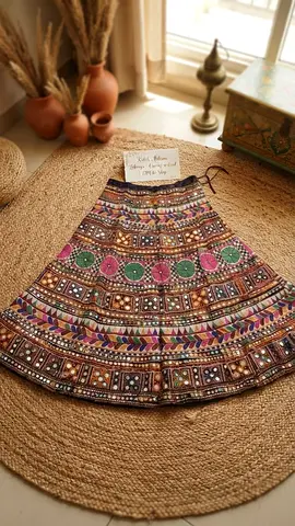 Embroidered Boho Maxi Skirt - Colorful Mirror Work, Excellent Condition