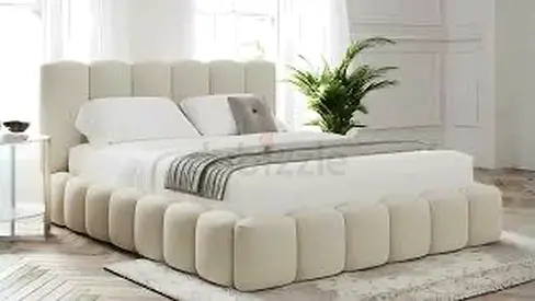 Luxury King Size Upholstered Bed Frame (180x200 cm) – Modern Cloud Design | Hydraulic Optional |