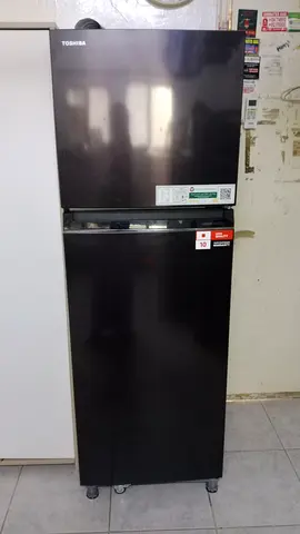 Toshiba Double Door Refrigerator - Black Finish