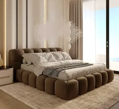 Premium Quality King Size Luxury Bed With Spring Mattress Delivery Available