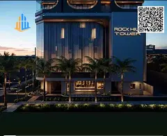 Two-bedroom apartment with a laundry room for sale in Rock Hill Tower – Al Aaliyah, Ajman | 1,456 