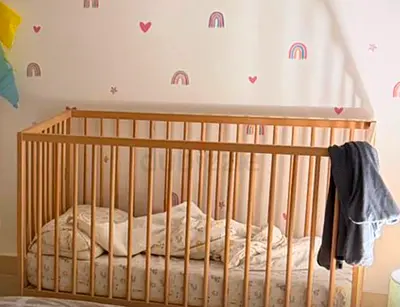 Ikea Sniglar-style Wooden Baby Cot / Crib - Natural Finish