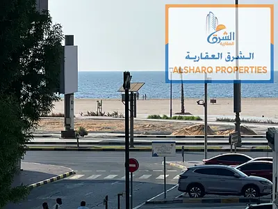 The finest apartments for annual rent on the Ajman Corniche. A spacious one-bedroom apartment with an excellent layout, featuring a balcony with an op