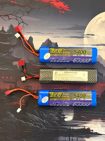 Three RC LiPo Batteries (3000mAh & 5400mAh) with Connectors - Used few times