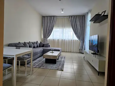 Furnished 1-Bedroom Apartment | For Monthly Rent | Ajman – Al Rashidiya – Ajman One Towers | Bills and Internet Included – Private Parking Included