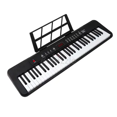 Aiersi A828 Touch Response 61 Keys Built In Lesson Functional Electronic Keyboard (Black)