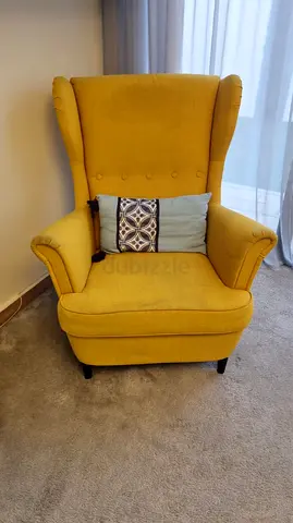 Yellow Wingback Armchair - Good Condition