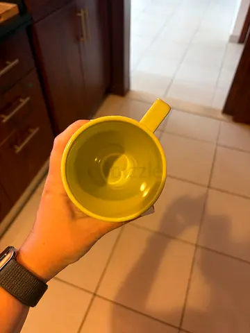 Green Ceramic Coffee Mug - Good Condition