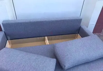 Modern Gray Sofa with Hidden Storage