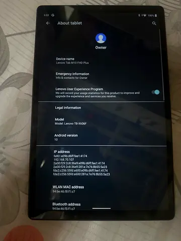 LENOVO TAB M10 FHD PLUS- Good Working Condition