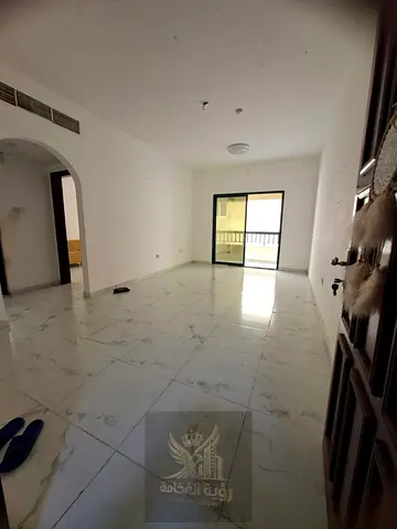 1 Bedroom Apartment for Annual Rent in Al Qulayaah, central AC and gas, balcony, near Ajman Exit, 4 or 6 payments.