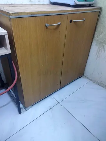 Wooden Storage Cabinet with Lock