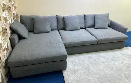 Crate and Barrel Lounge Deep lshape sofa for sale