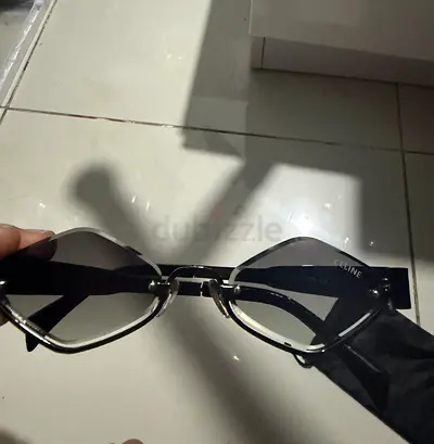 Celine Geometric Rimless Sunglasses in Black