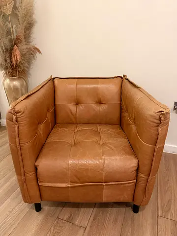 Leather arm chair