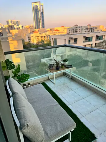 Balcony furniture with Cushions and table: Good Condition
