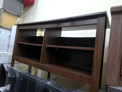 Wooden TV Stand / Entertainment Unit - Dark Walnut, Good Condition