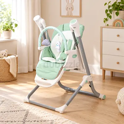 Jikel Comfort3 2-in-1 Highchair and Baby Swing - Aquamarine