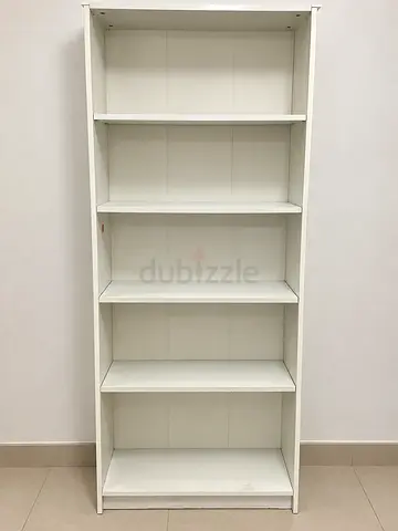 White 5-Shelf Bookcase / Storage Shelf - Good Condition