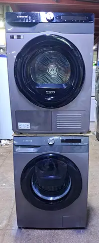 Samsung Stackable Washer and Dryer Set - black, latest wifi model.Very Good Working Condition