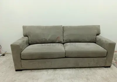 Crate and Barrel Axis gray 3 seater sofa for sale