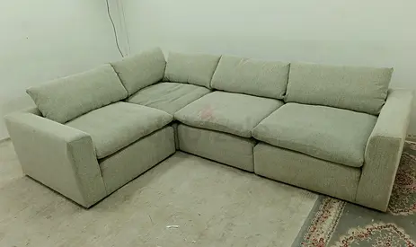 Gray sofa The One Brand Feather 🪶 filled modular sofa