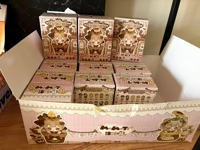 Lot of 8 boxed collectible chibi character figurines - unused, mint in box