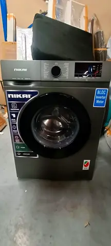Nikai Front Load Washing Machine 8kg - Inverter Motor, Grey