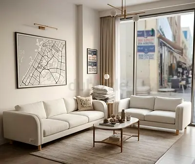 Modern 5 Seater Sofa Set in Cream