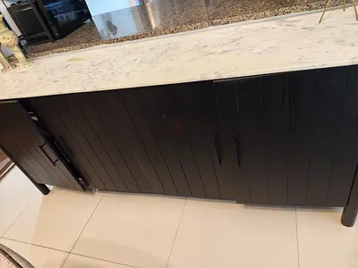 Black buffet table
