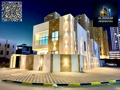 Villa (corner) for sale in Ajman | Al Amrah area | 4 rooms, majlis and hall | Freehold ownership for all nationalities | Price is negotiable.