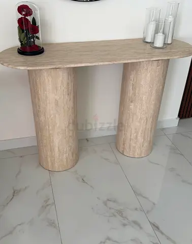 Real beige marble console 140x45 like new