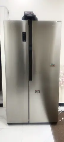 2-Door Side-by-Side Refrigerator - Stainless Steel, Good Condition